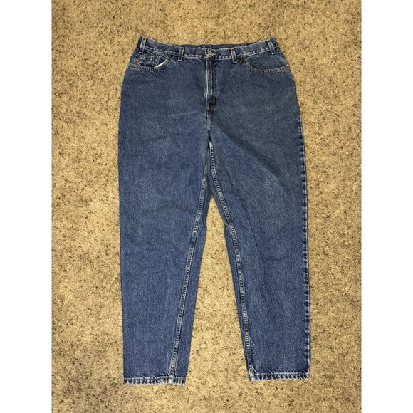 LEVI’S Vintage 550 Blue Jeans Relaxed Tapered Leg USA Made Y2k Sz 20 38x30 - Picture 1 of 11